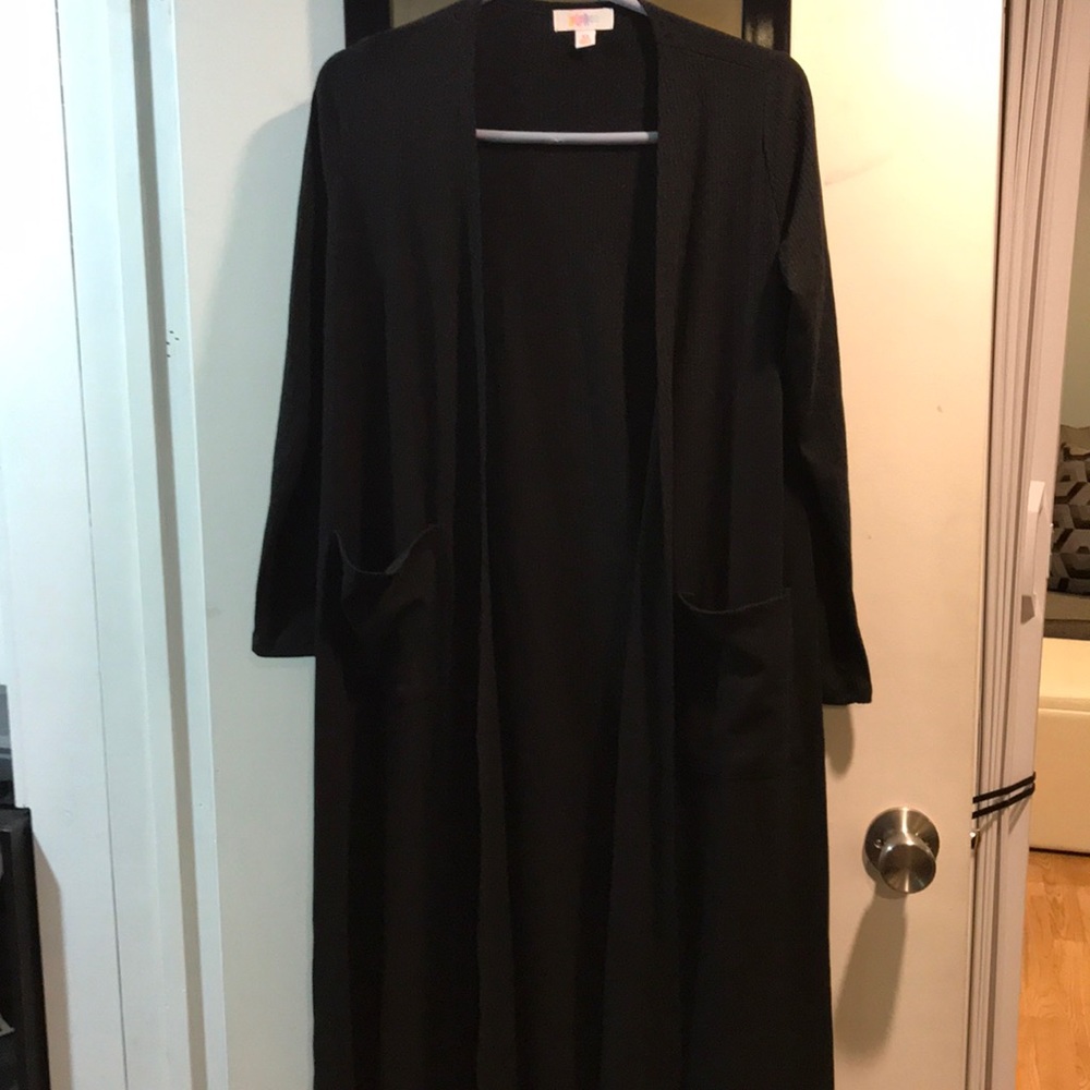 Lularoe Solid Black Ribbed Sarah